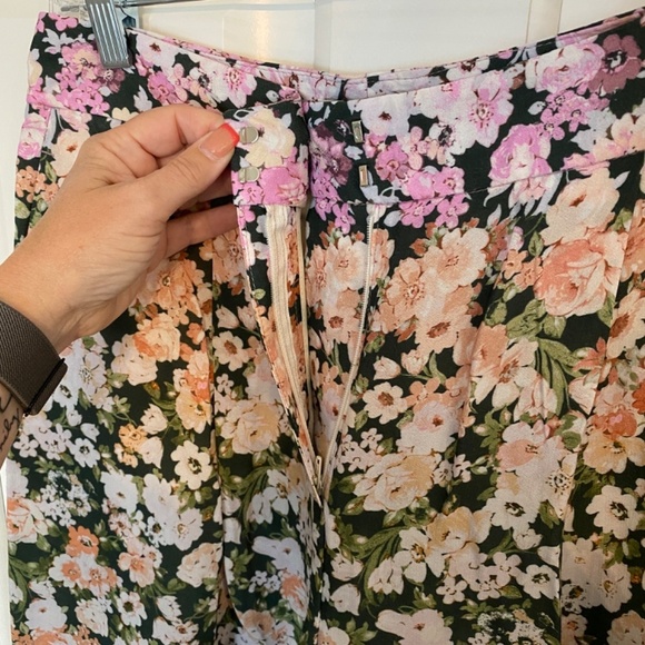 New! Reiss Serena Floral Print Wide Leg Trousers Multicolored nwot 33401 - Picture 5 of 16